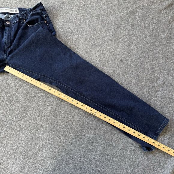 Barbell Apparel Jeans Mens Size 34 x 32 Blue Dark Wash Stretch Straight Denim - Picture 10 of 10